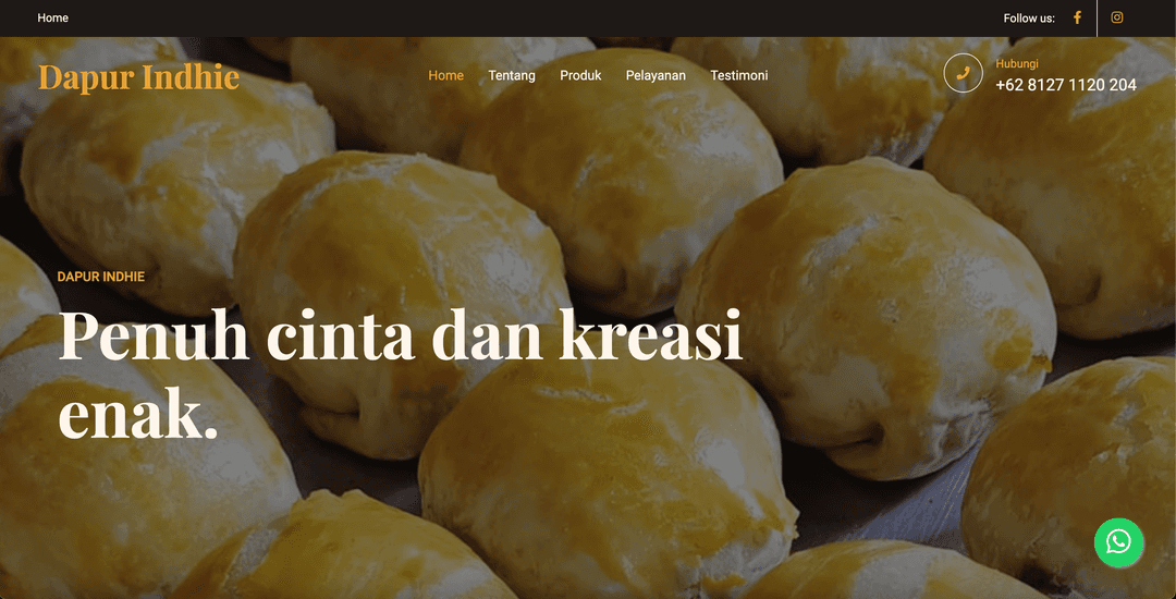 Dapur Indhie Landing Page